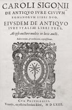 Sigonio - De Antiquo Iure Civium Romanorum - 1563