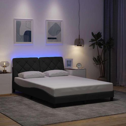 vidaXL Bedframe met LED zonder matras 120x200 cm stof, Huis en Inrichting, Slaapkamer | Bedden, Nieuw, Verzenden