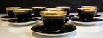Lomonosov Gilded Oak leaves Blue Gobalt - Koffieservies voor, Antiek en Kunst