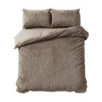 Faux Fur dekbedovertrek - taupe - 200 x 200/220 cm |, Huis en Inrichting, Slaapkamer | Beddengoed, Verzenden, Nieuw