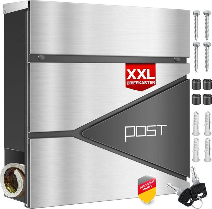KESSER® Brievenbus RVS - Wandbrievenbus - Softclose deksel -, Huis en Inrichting, Overige Huis en Inrichting, Verzenden