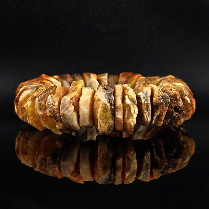 Barnsteen - Rare Baltic Amber 72g Earthy Bracelet - Raw, Antiquités & Art, Curiosités & Brocante