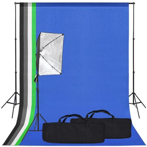 vidaXL Fotostudioset met softboxlamp en achtergrond, Audio, Tv en Foto, Fotografie | Fotostudio en Toebehoren, Nieuw, Verzenden