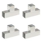 vidaXL Paalverbindingen 4 st T-vorm 91x91 mm gegalvaniseerd, Verzenden, Nieuw