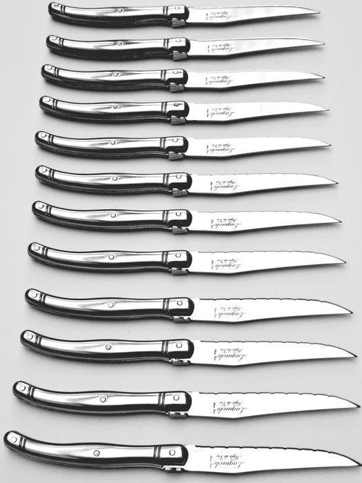 Laguiole - 12x Steak Knives - Completely Stainless Steel -, Antiek en Kunst, Antiek | Keukengerei