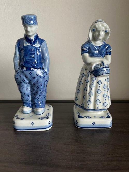 De Porceleyne Fles, Delft - Beeld, Boer en boerin - 16 cm -, Antiek en Kunst, Antiek | Glaswerk en Kristal