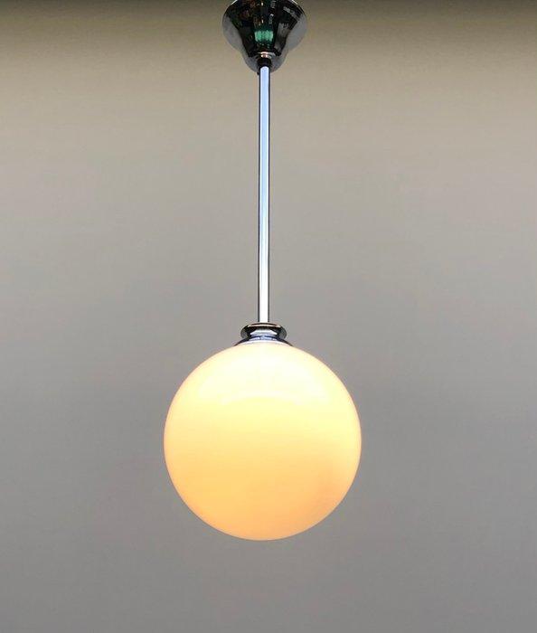 Plafondlamp - Opaline glas - Schoollamp, Antiek en Kunst, Antiek | Verlichting