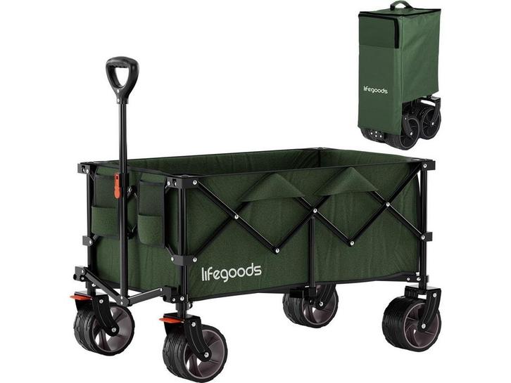 LifeGoods Bolderkar XL - Opvouwbaar - 100KG - 200L -, Huis en Inrichting, Woonaccessoires | Overige, Nieuw, Verzenden