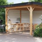 vidaXL Keukenkasten voor buiten 3 st massief grenenhout, Huis en Inrichting, Verzenden, Nieuw