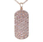 Collier - 14 carats Or rose -  1.10ct. tw. Diamant, Handtassen en Accessoires, Kettingen, Nieuw