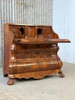 Bureau - bureau, buro, desk, klepburo - Wortelnotenhout, Eik