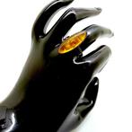 Vintage ring met natuurlijk Baltisch amber - Barnsteen -, Antiek en Kunst