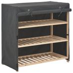 vidaXL Schoenenkast met hoes 79x40x80 cm stof grijs, Huis en Inrichting, Kasten | Schoenenkasten, Verzenden, Nieuw