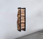 Lendo Online Brandhoutrek wandmodel 25x25x100cm zwart staal, Jardin & Terrasse, Bois de chauffage, Verzenden