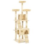 vidaXL Kattenkrabpaal met sisal krabpalen 170 cm beige, Verzenden, Nieuw
