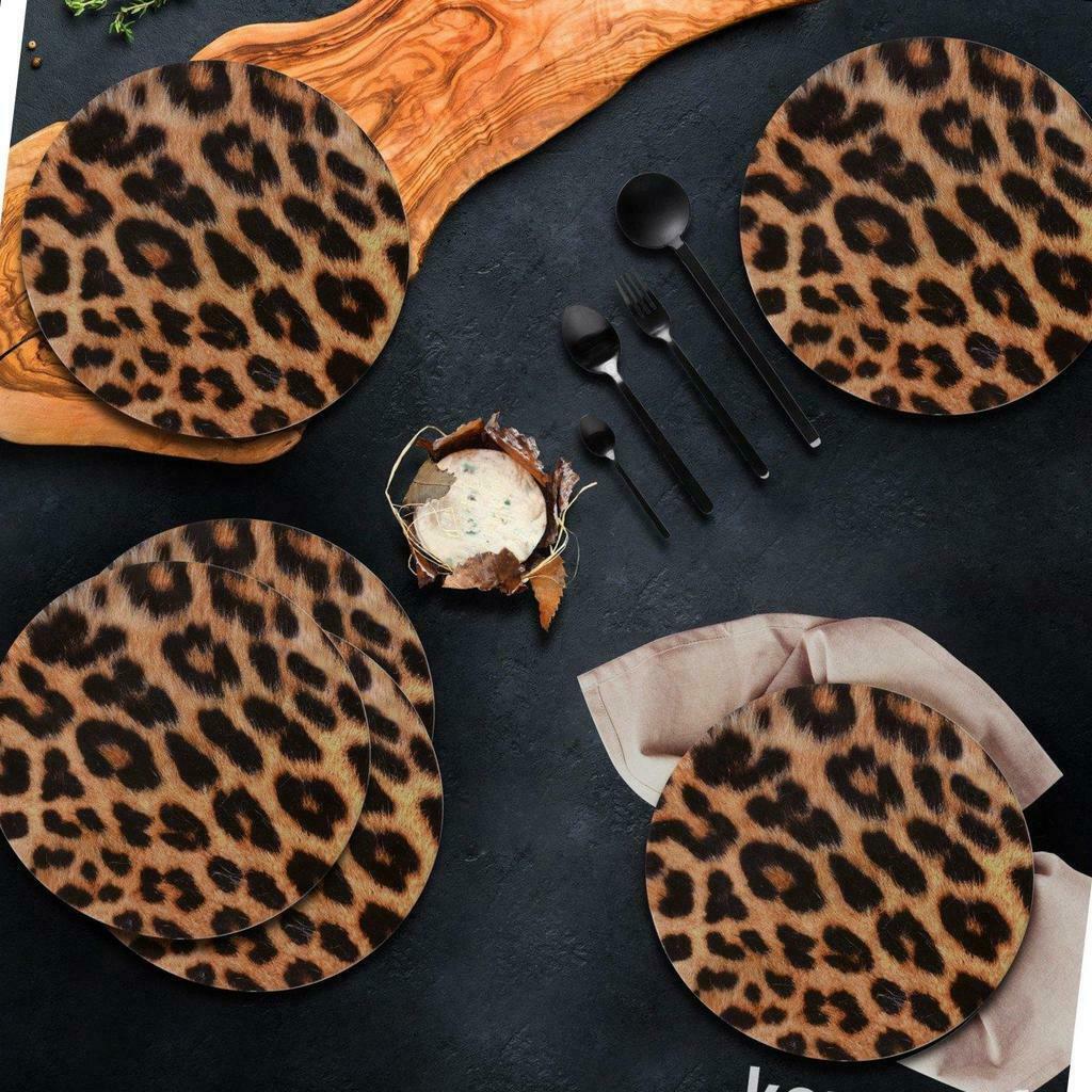 Monteur Uitvoerder microscopisch ② Porselein serviesset luipaard/leopard zwart — Keuken | Servies — 2dehands
