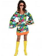 70 s hippie jurk met multicolor bloemenprint, Ophalen of Verzenden, Nieuw