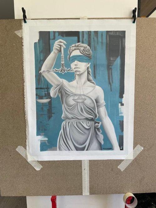 Nortier Jérôme - Jugement aveugle, Antiek en Kunst, Kunst | Schilderijen | Modern