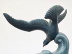 sculptuur, big original Art Déco Sculpture Seagull over the, Antiek en Kunst