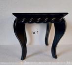 Table - 5 petites tables en bois dur, présentoir,