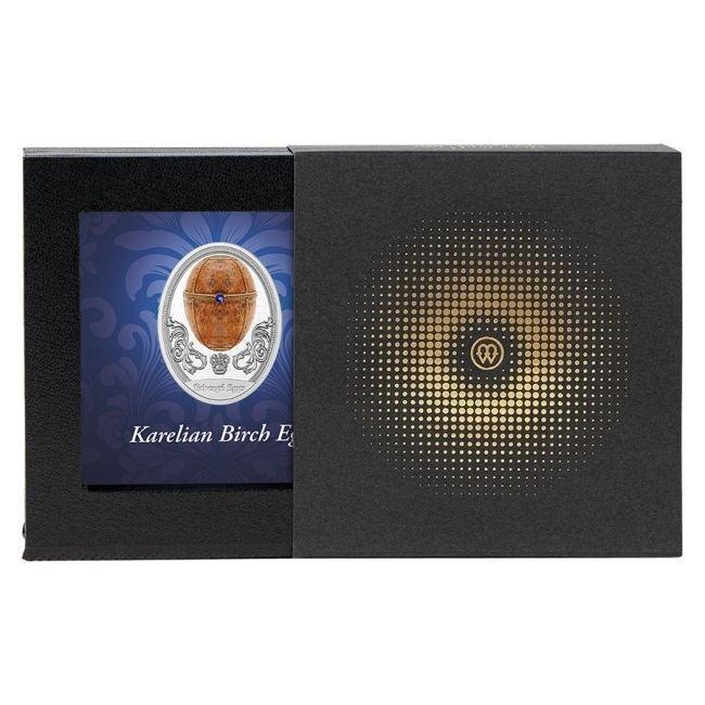 Niue. 1 Dollar 2024 The Karelian Birch Fabergé Egg Silver, Postzegels en Munten, Edelmetalen en Baren