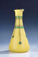 Les verreries de Scailmont - Vaas -  Yellow Art deco vase