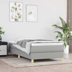 vidaXL Boxspring bed 80x200 cm stof lichtgrijs, Verzenden