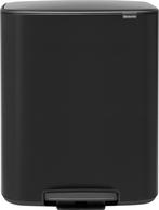 Brabantia Bo Pedal Bin 60 liter Matt Black Prullenbakken, Verzenden, Nieuw