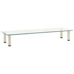 vidaXL Meuble TV Transparent 120x35x17 cm Verre trempé