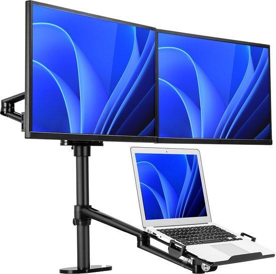 2dekans | TTD® Monitor Arm 2 Schermen & Laptop - Monitor Arm, Computers en Software, Monitoren, Ophalen of Verzenden
