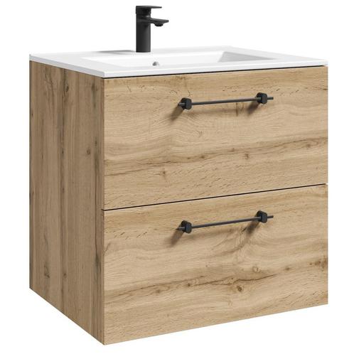 Badplaats Badkamermeubel Muro 60 cm - Eiken - Badmeubel, Huis en Inrichting, Badkamer | Badkamermeubels, Nieuw, Verzenden