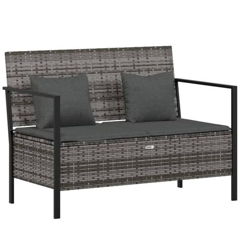 Tuinbank 2-zits Grijs - Comfortabel! | Retour Deal | 40%..., Tuin en Terras, Tuinbanken, Nieuw, Rotan, Verzenden
