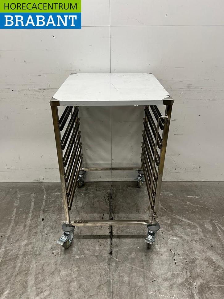 RVS Saro Regaalwagen 6 x 2/1 GN Horeca, Zakelijke goederen, Horeca | Meubilair en Inrichting, Ophalen of Verzenden