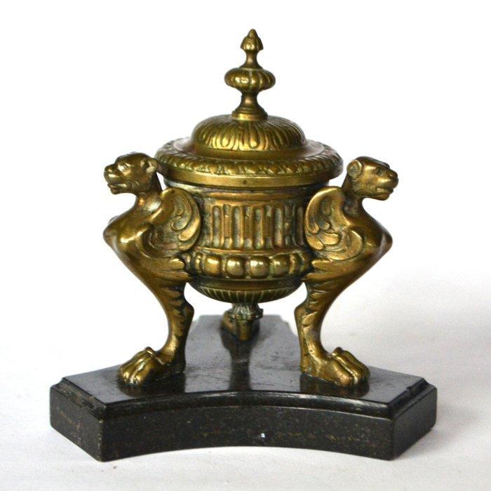 Inktpot - Messing, Marmer, Antiquités & Art, Antiquités | Autres Antiquités