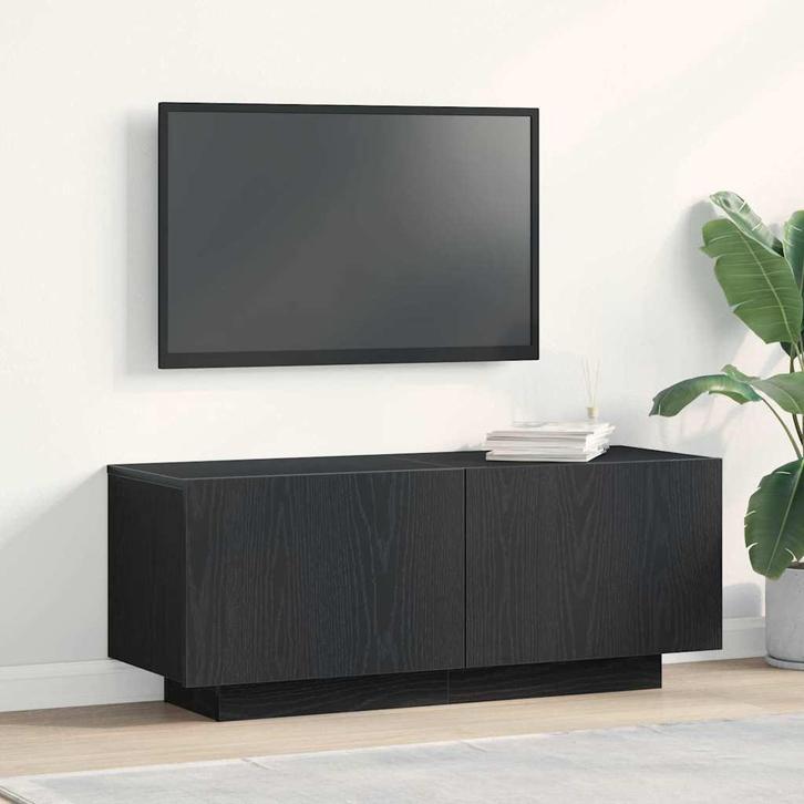 vidaXL TV Kast Zwart 100 x 35 x 40 cm Bewerkt hout, Huis en Inrichting, Kasten |Televisiemeubels, Nieuw, Verzenden
