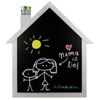 Krijtbord Steigerhout Huis Wit, Verzenden