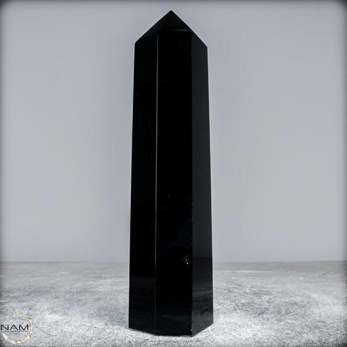 Obsidienne noire naturelle de qualité supérieure Obélisque-, Verzamelen, Mineralen en Fossielen