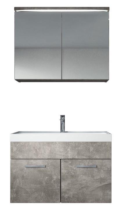 Badkamermeubel Set Paso 02 80 x 40 cm Beton Grijs Badmeubel, Huis en Inrichting, Badkamer | Badkamermeubels, Nieuw, Verzenden
