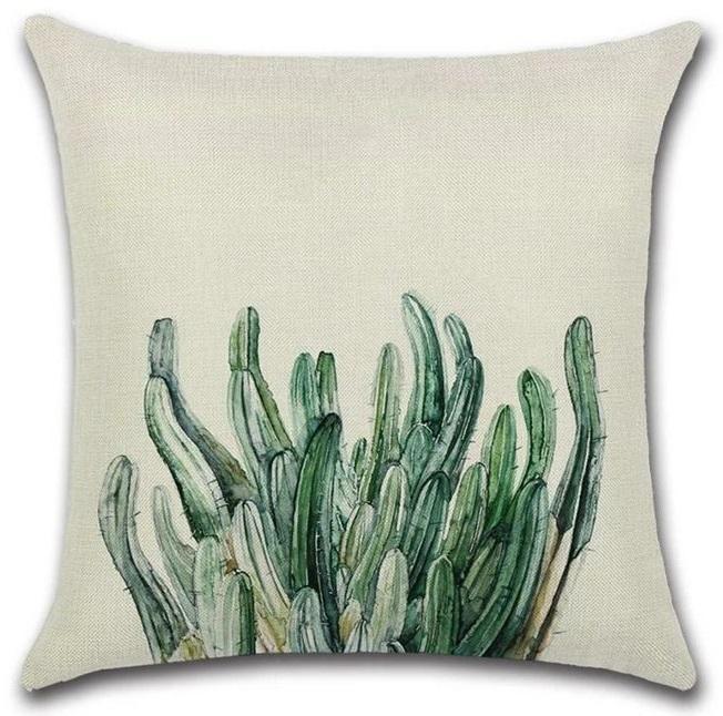 Kussenhoes Cactusplant exclusief vulling veelkleurig, Huis en Inrichting, Woonaccessoires | Kussens, Nieuw, Verzenden