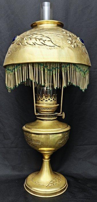 Tafellamp - Glas, Messing - Parijse lamp 50 cm, Antiek en Kunst, Kunst | Designobjecten