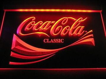 Coca cola cocacola neon bord lamp LED verlichting lichtbak #, Verzenden