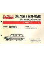 1984 TOYOTA TERCEL SNEL ONDERDELENHANDBOEK ENGELS