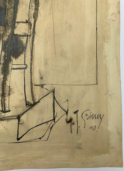 Yves Ganne (1931-2019) - Nu féminin - académie (sans prix de, Antiek en Kunst, Kunst | Schilderijen | Klassiek