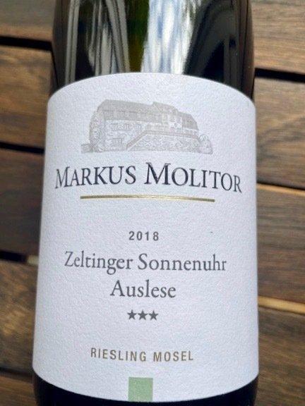 2018 Markus Molitor Zeltinger Sonnenuhr, Grüne Kapsel -, Verzamelen, Wijnen