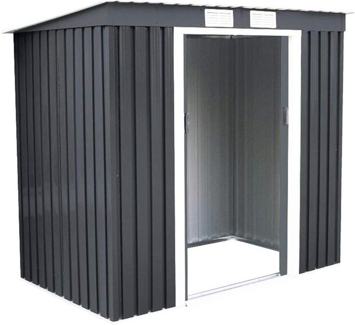 Tuinhuis - Schuur - Metaal - 213x130x173 cm - Donkergrijs -, Jardin & Terrasse, Abris de jardin, Envoi