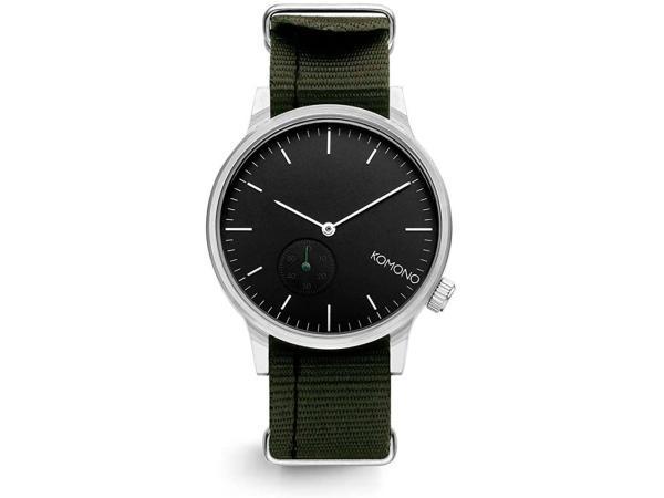 Veiling - Komono Winston Subs Nato heren horloge zwart/groen, Handtassen en Accessoires, Horloges | Heren