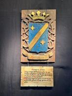 sculptuur, Stemma araldico Famiglia Sellarés - 83 cm - Hout