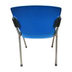 Gebruikte stapelbare kunststof stoel – blauw, Ophalen of Verzenden