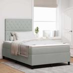 vidaXL Boxspring bed met matras Lichtgrijs 120 x 200 cm, Huis en Inrichting, Slaapkamer | Bedden, Verzenden, Nieuw
