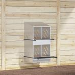 vidaXL Kippennestkast met 4 vakken gegalvaniseerd metaal, Dieren en Toebehoren, Knaagdieren en Konijnen | Hokken en Kooien, Verzenden